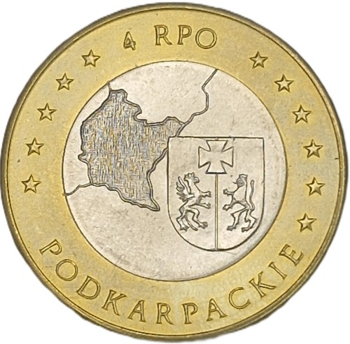 Moneta zastępcza 4 PRO Podkarpackie 2011 awers