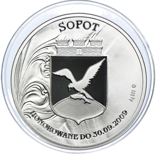 Dukat lokalny Sopot 100 Guldenów Sopockich 2009 awers