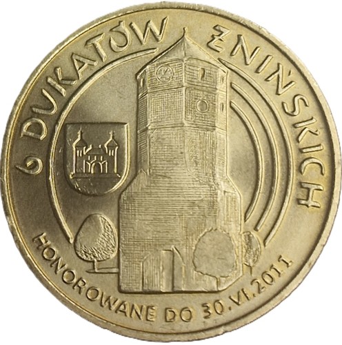 Moneta zastępcza 6 denarów Żnińskich 2010 awers