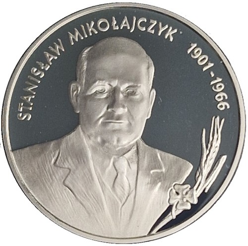 Moneta 10 zł Stanisław Mikołajczyk 1996 rewers