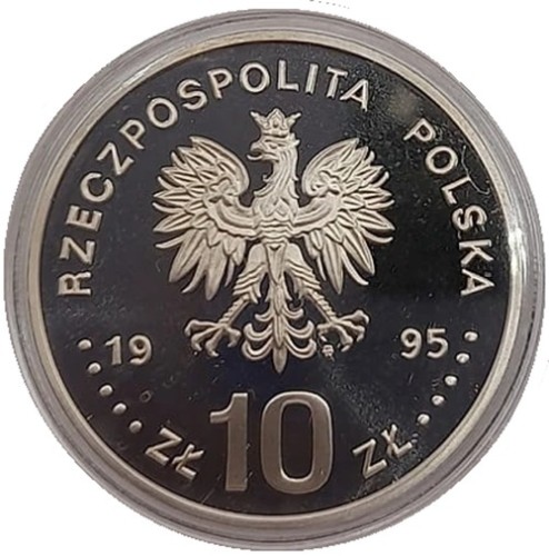 Moneta 10 zł Żołnierz Polski na frontach II WŚ Berlin 1995 awers