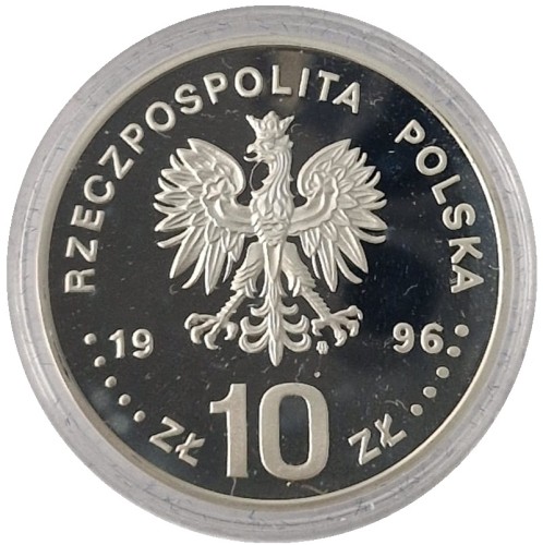 Moneta 10 zł 200-lecie powstania mazurka Dąbrowskiego 1996 awers