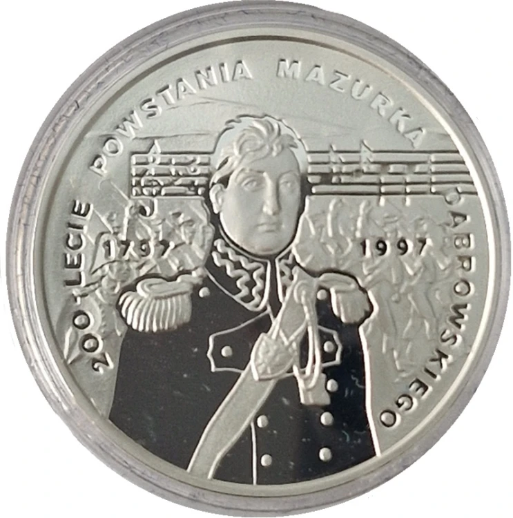 Moneta 10 zł 200-lecie powstania mazurka Dąbrowskiego 1996 rewers