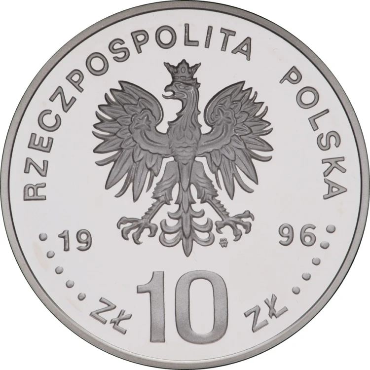 Moneta 10 zł 40 rocznica Wydarzeń Poznańskich 1956 1996 awers