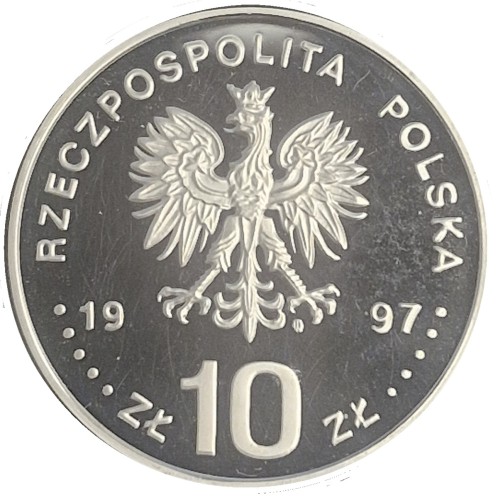 Moneta 10 zł Stefan Batory popiersie 1997 awers
