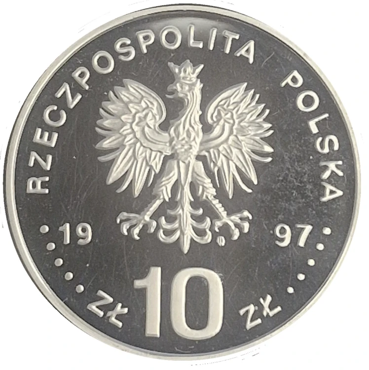 Moneta 10 zł Stefan Batory popiersie 1997 awers
