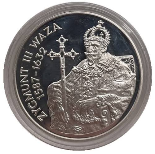 Moneta 10 zł Zygmunt III Waza półpostać 1998 rewers