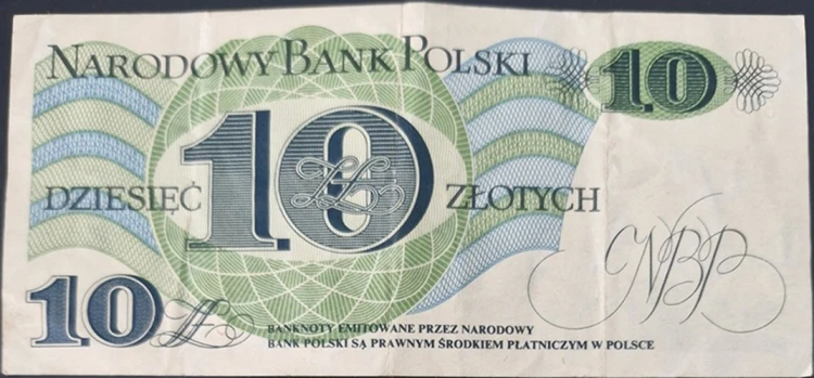 Banknot PRL 10 zł 1982 Józef Bem stan 3 awers