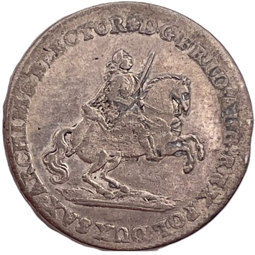 Moneta Dwugrosz wikariacki August III Sas Drezno 1742 rewers