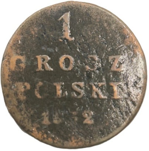 Moneta 1 grosz polski 1832 rewers
