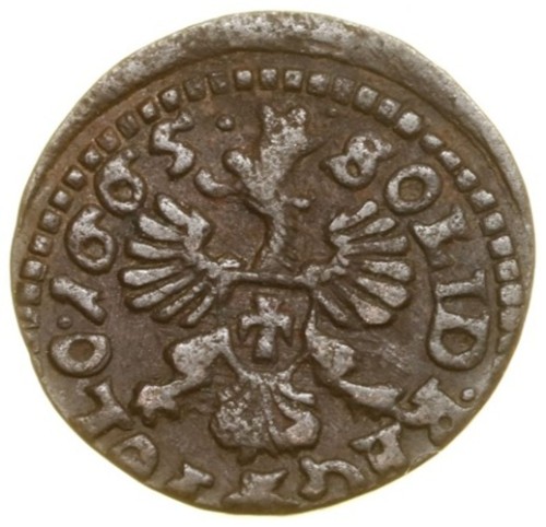 Moneta historyczna Szeląg koronny boratynka 1665 awers