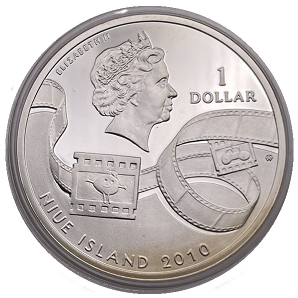 Moneta 1 dolar Wilk i Zając Bohaterowie kreskówek 2010 awers