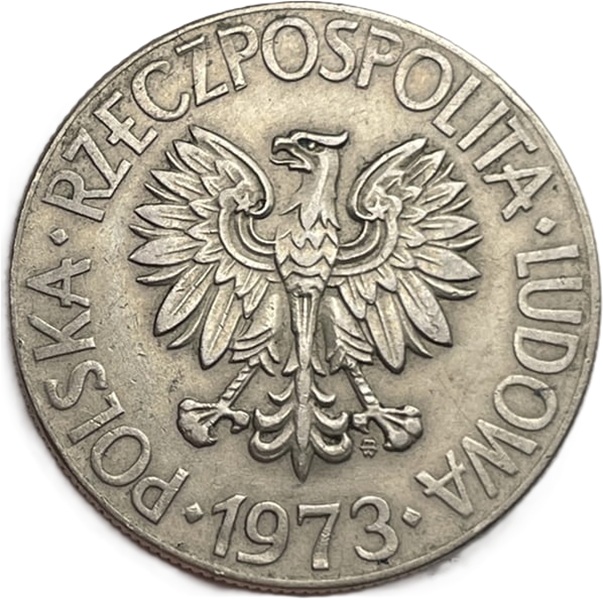 Moneta 10 zł Tadeusz Kościuszko 1973 stan 3 awers