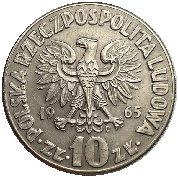 10 zł Mikołaj Kopernik 1965 awers stan 2