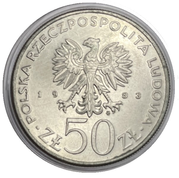 Moneta 50 zł 150 lat Teatru Wielkiego 1983 awers