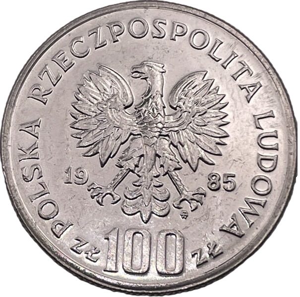 100 zł Centrum Zdrowia Matki Polki 1985 awers
