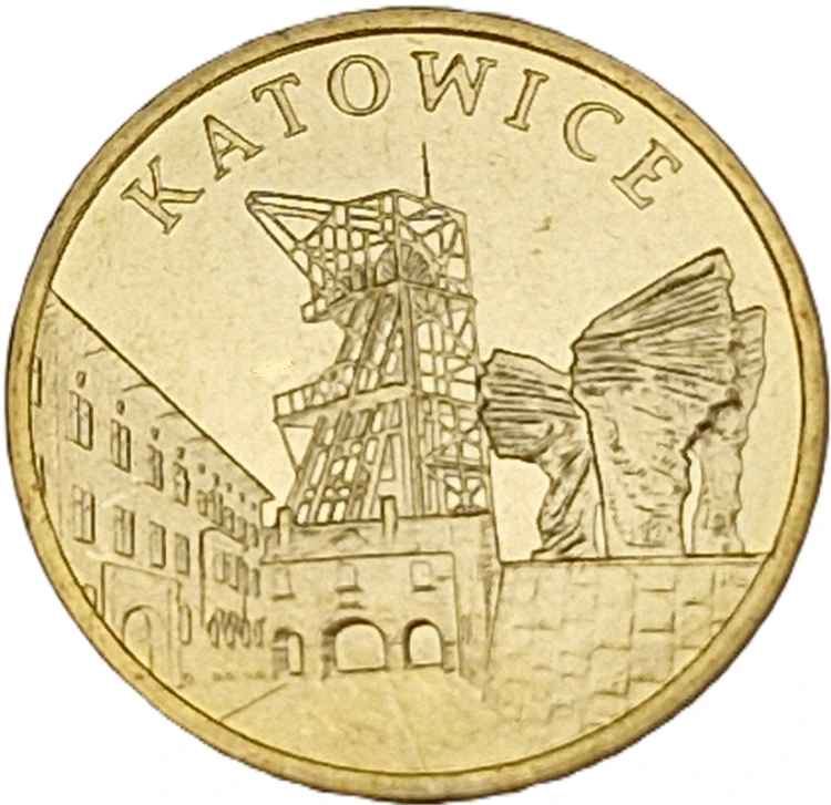 Moneta 2 zł Katowice 2010 rewers