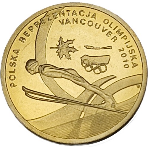 Moneta 2 zł Vancouver 2010 rewers