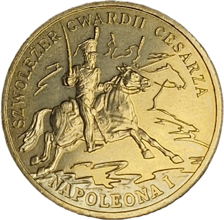 Moneta 2 zł Szwoleżer Napoleona I 2010 rewers