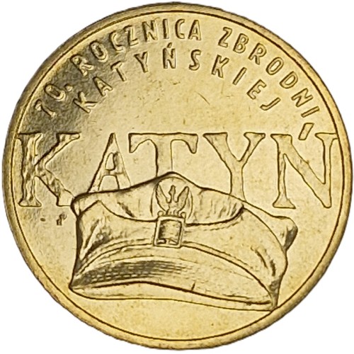 Moneta 2 zł 70 rocznica Zbrodni Katyńskiej  2010 rewers