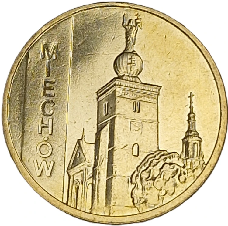 Moneta okolicznościowa 2 zł Miechów 2010 rewers