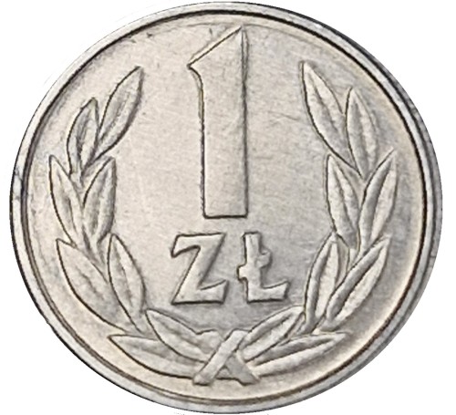 Moneta obiegowa 1 złoty 1990 rewers