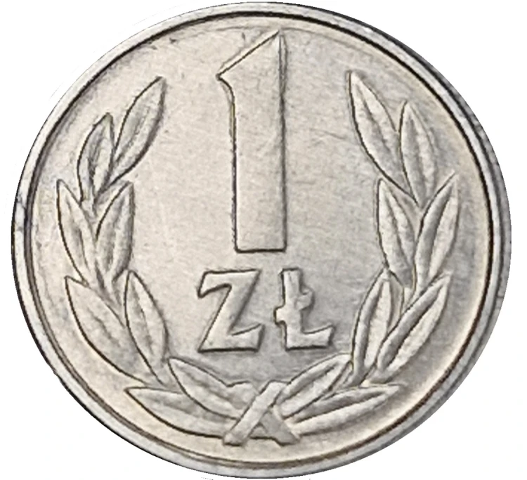 Moneta obiegowa 1 złoty 1990 rewers