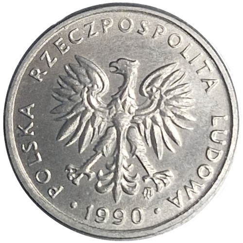 Moneta obiegowa 1 złoty 1990 awers