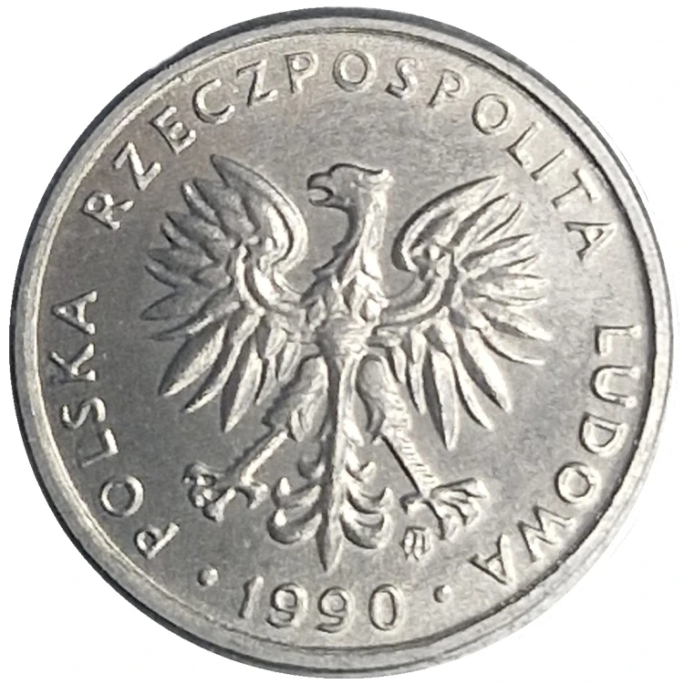 Moneta obiegowa 1 złoty 1990 awers