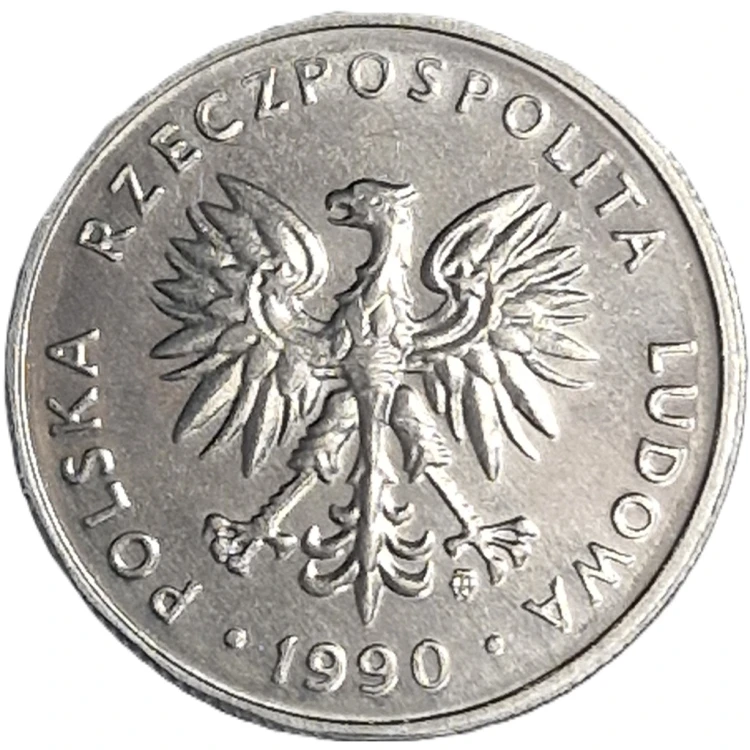 Moneta obiegowa 5 złotych 1990 rewers