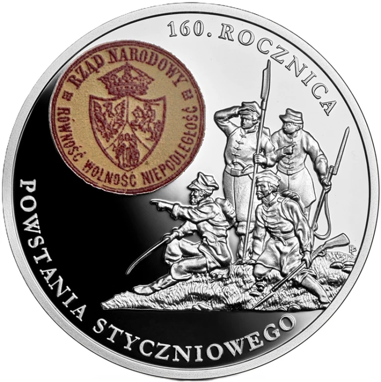 Moneta 20 zł 160. rocz. Powstania Styczniowego 2023 rewers