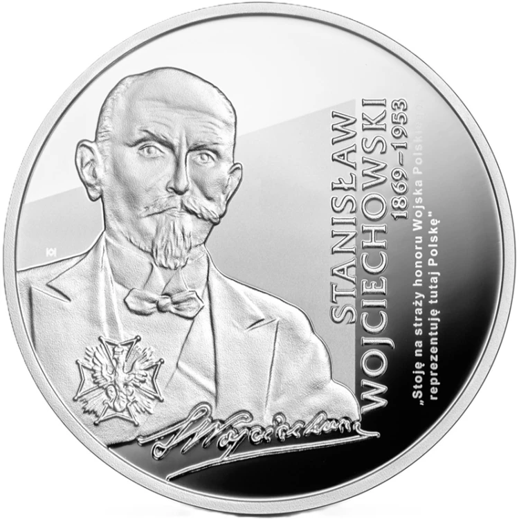 Moneta 10 zł Stanisław Wojciechowski 2023 rewers