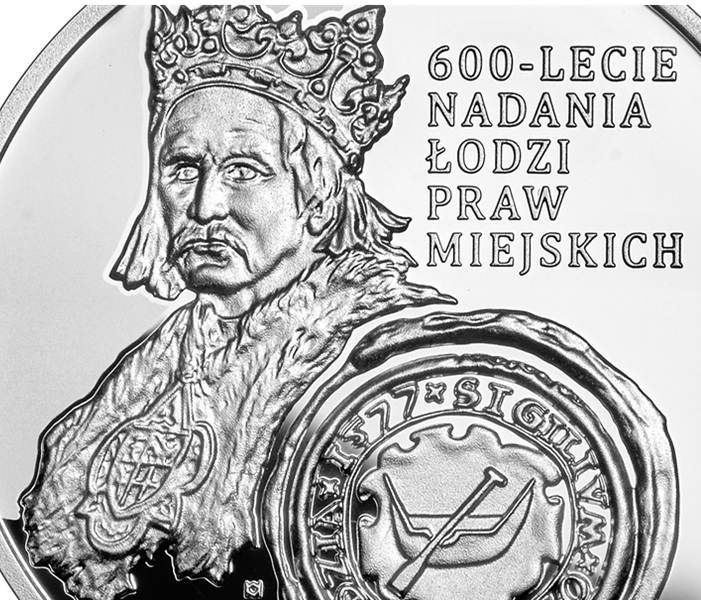 Moneta 10 zł 600-lecie nadania Łodzi praw miejskich 2023 szczegóły