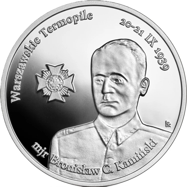 Moneta 20 zł Polskie Termopile Warszawskie Termopile 2023 rewers