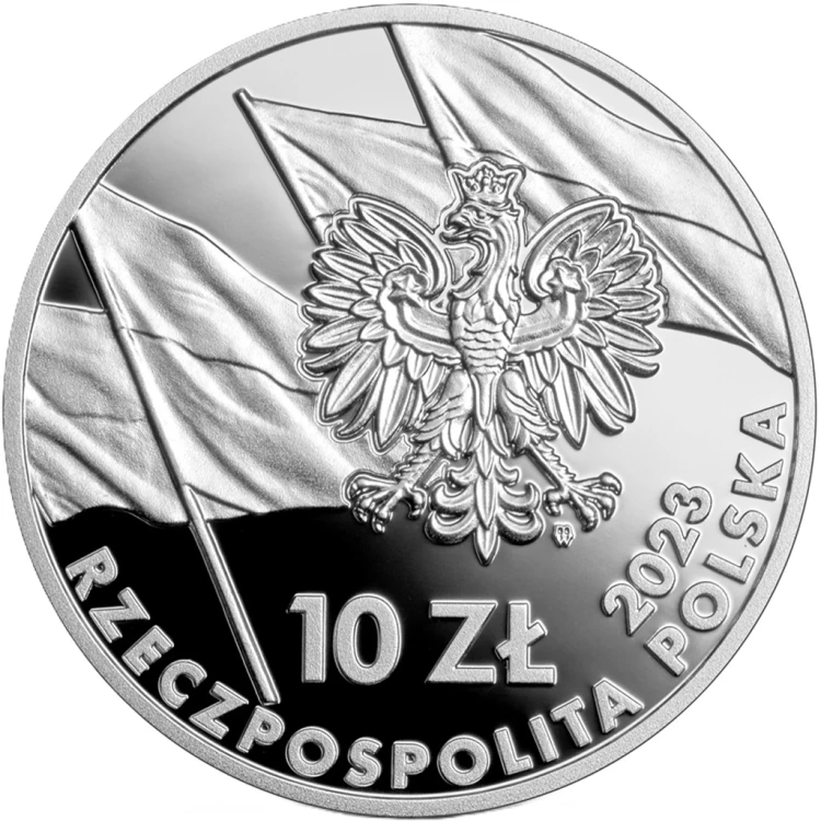 Moneta 10 zł Marsz Niepodległości 2023 awers