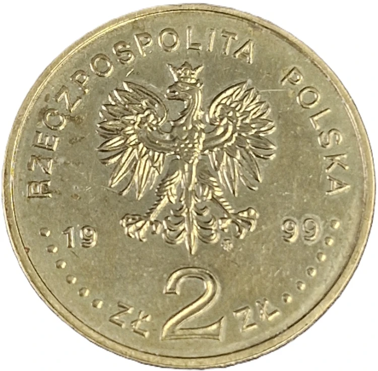 Moneta okolicznościowa 2 złote Władysław IV Waza 1999 awers