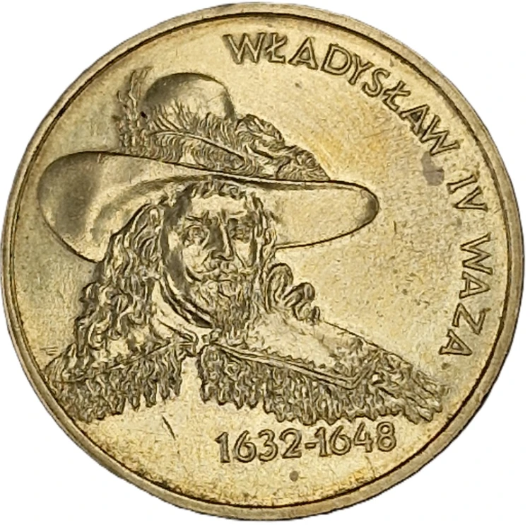 Moneta okolicznościowa 2 złote Władysław IV Waza 1999 rewers