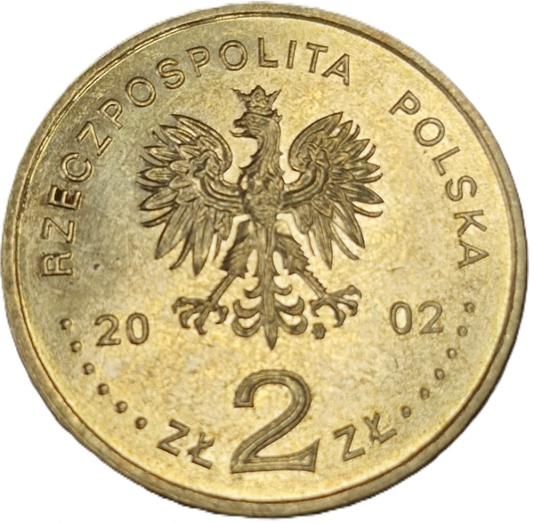 Moneta okolicznościowa 2 zł August II Mocny 2002 awers real