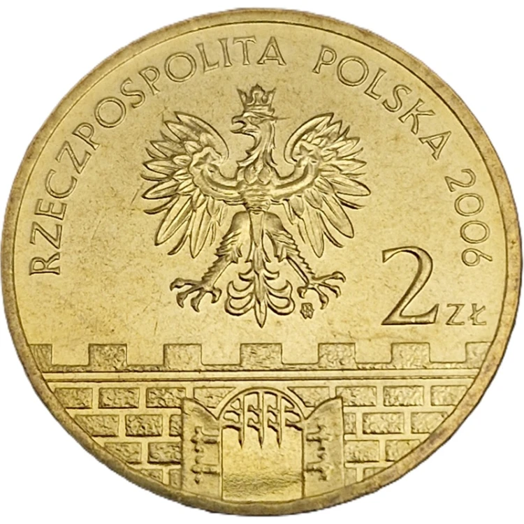 Moneta 2 zł Jarosław 2006 awers Historyczne miasta