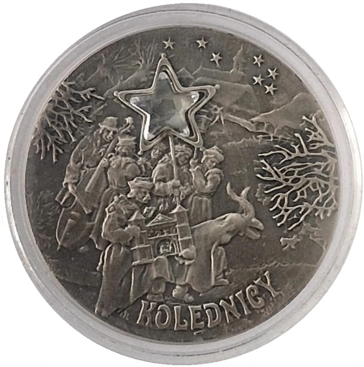Moneta Polki rok obrzędowy 20 zł Kolędnicy 2001 rewers