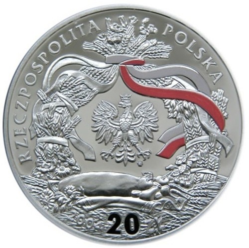 Moneta 20 zł Dożynki 2004 awers