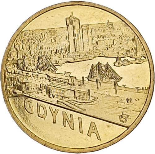 Moneta 2 zł 2011 Miasta w Polsce Gdynia rewers