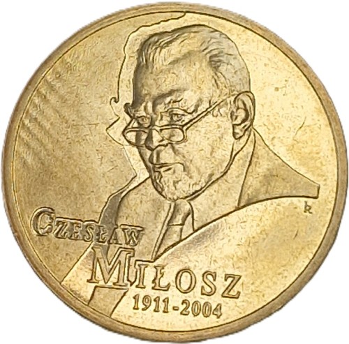 Moneta 2 zł Czesław Miłosz 2011 rewers