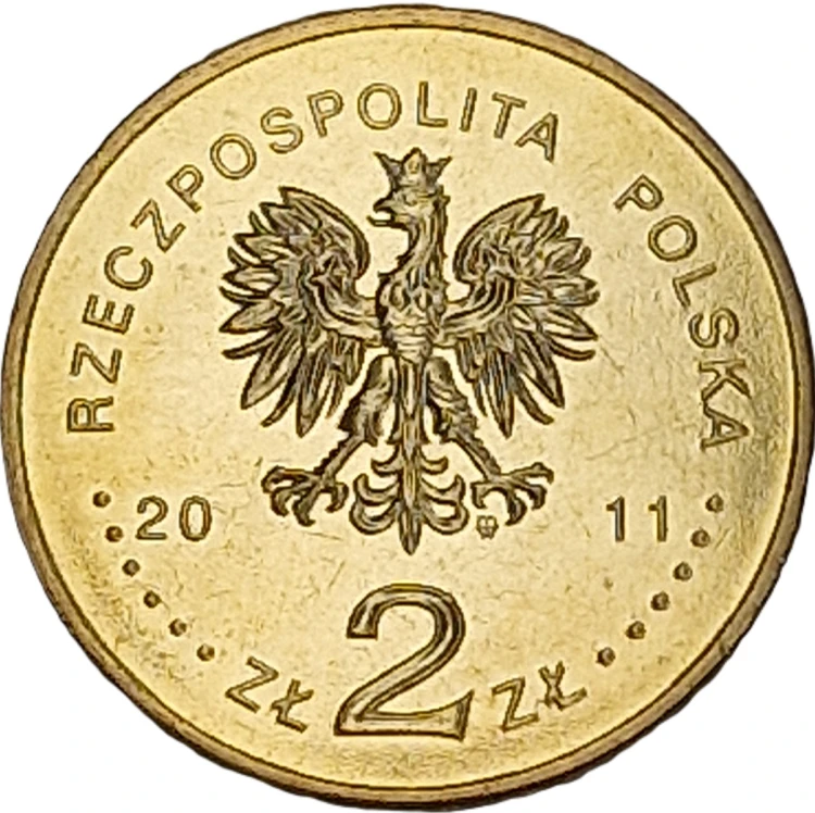 Moneta 2 zł 2011 przewodnictwo Polski w radzie Unii Europejskiej awers