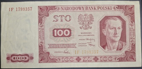 Banknot 100 złotych 1948 awers