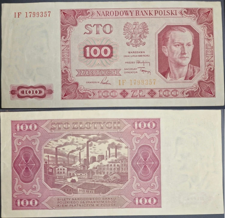 Banknot 100 złotych 1948