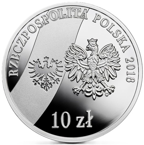 Moneta 10 zł 100 rocznica Wybuchu Powstania Wielkopolskiego 2018 awers