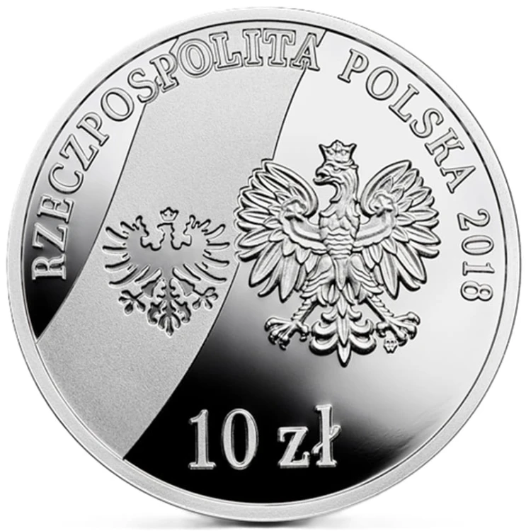 Moneta 10 zł 100 rocznica Wybuchu Powstania Wielkopolskiego 2018 awers
