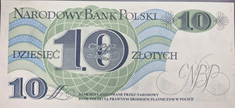 Banknot PRL 10 zł 1982 Józef Bem seria S rewers