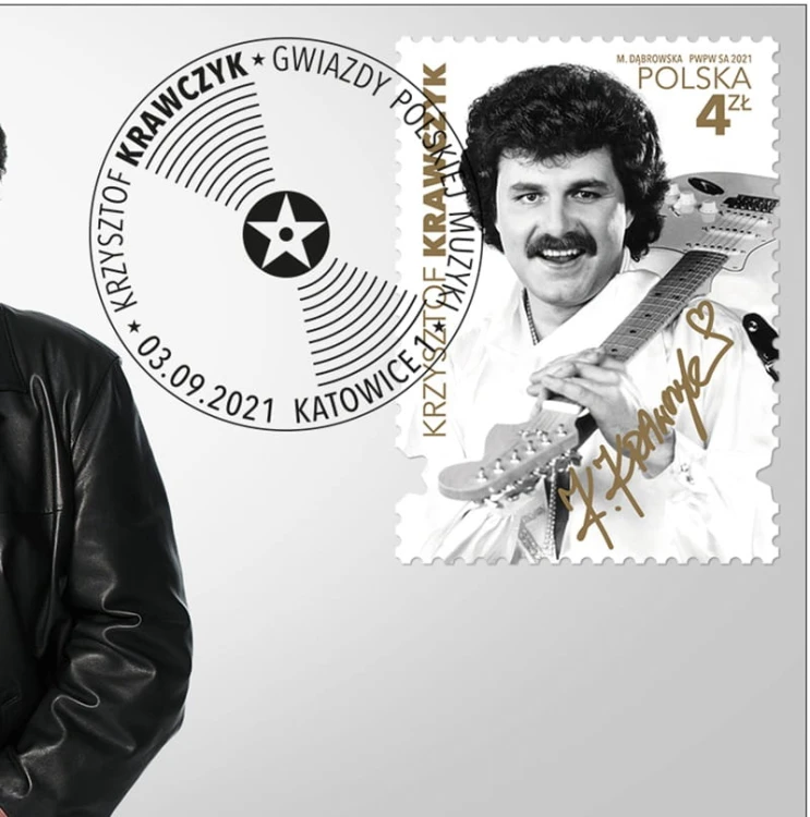 Koperta FDC Krzysztof Krawczyk 2021 szczegol